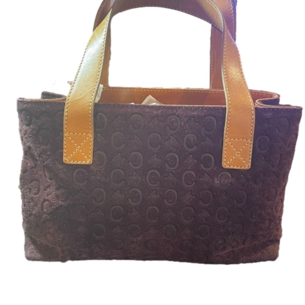 Celine Vintage Suede Burgundy Mini Tote with COA and Unbranded Dust Bag - Picture 2 of 16